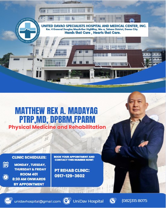 Unidav Meet the Experts I Dr. Matthew Rex A. Madayag, PTRP, DPBRM ...