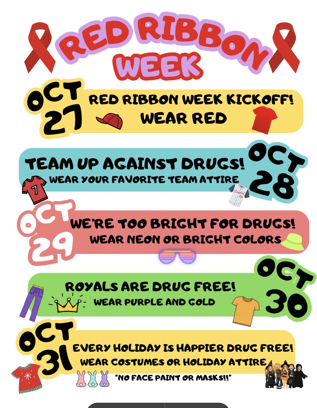 🚨 RED RIBBON WEEK... - Bleckley County Elementary School | Facebook