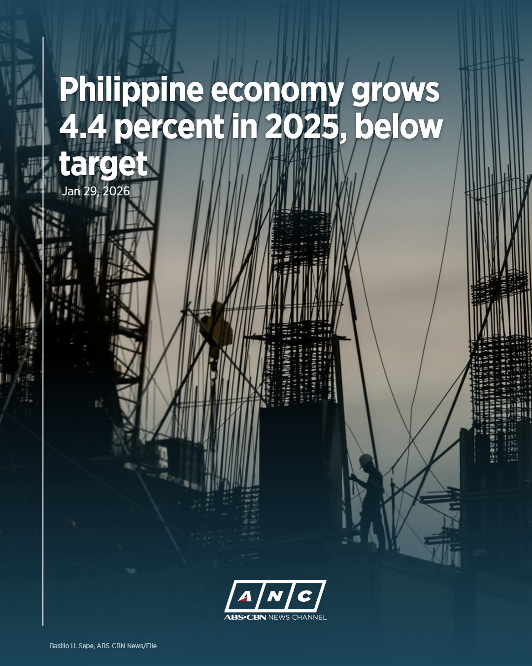 ANC - The Philippine economy's full-year growth was at 4.4 percent ...