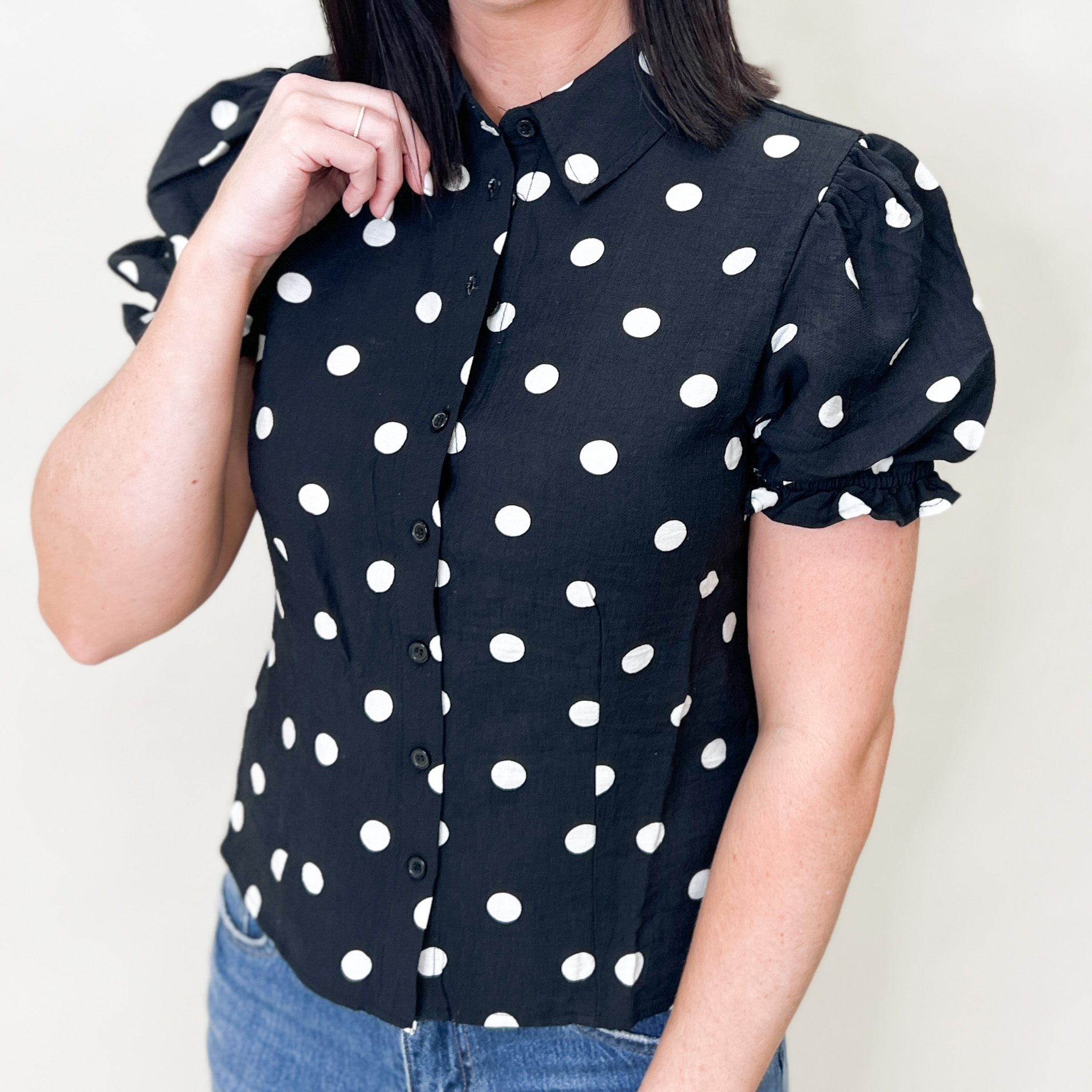 Polka dots are so in!!! ?✨?‍♀️ S-L $19.99 *colors may vary by 