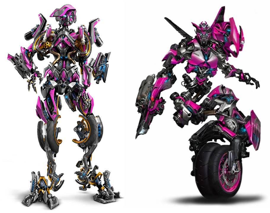 Dinobot - Bayverse Arcee's original planned 2007 concept design Vs. her ...