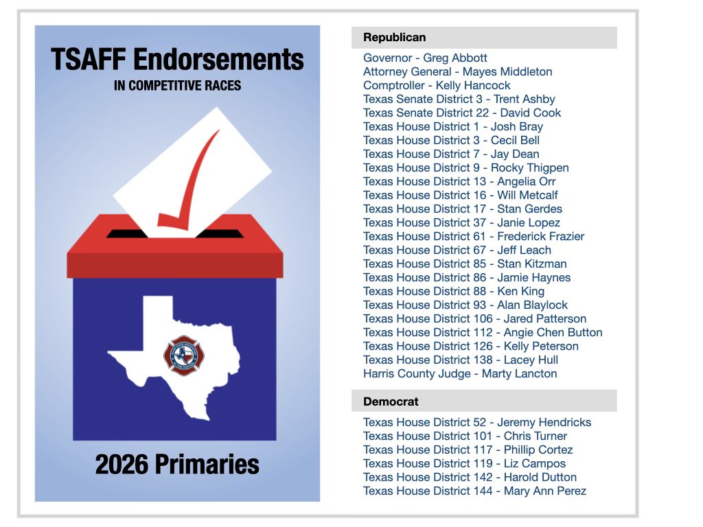 UPDATED list of... - Texas State Association of Fire Fighters | Facebook
