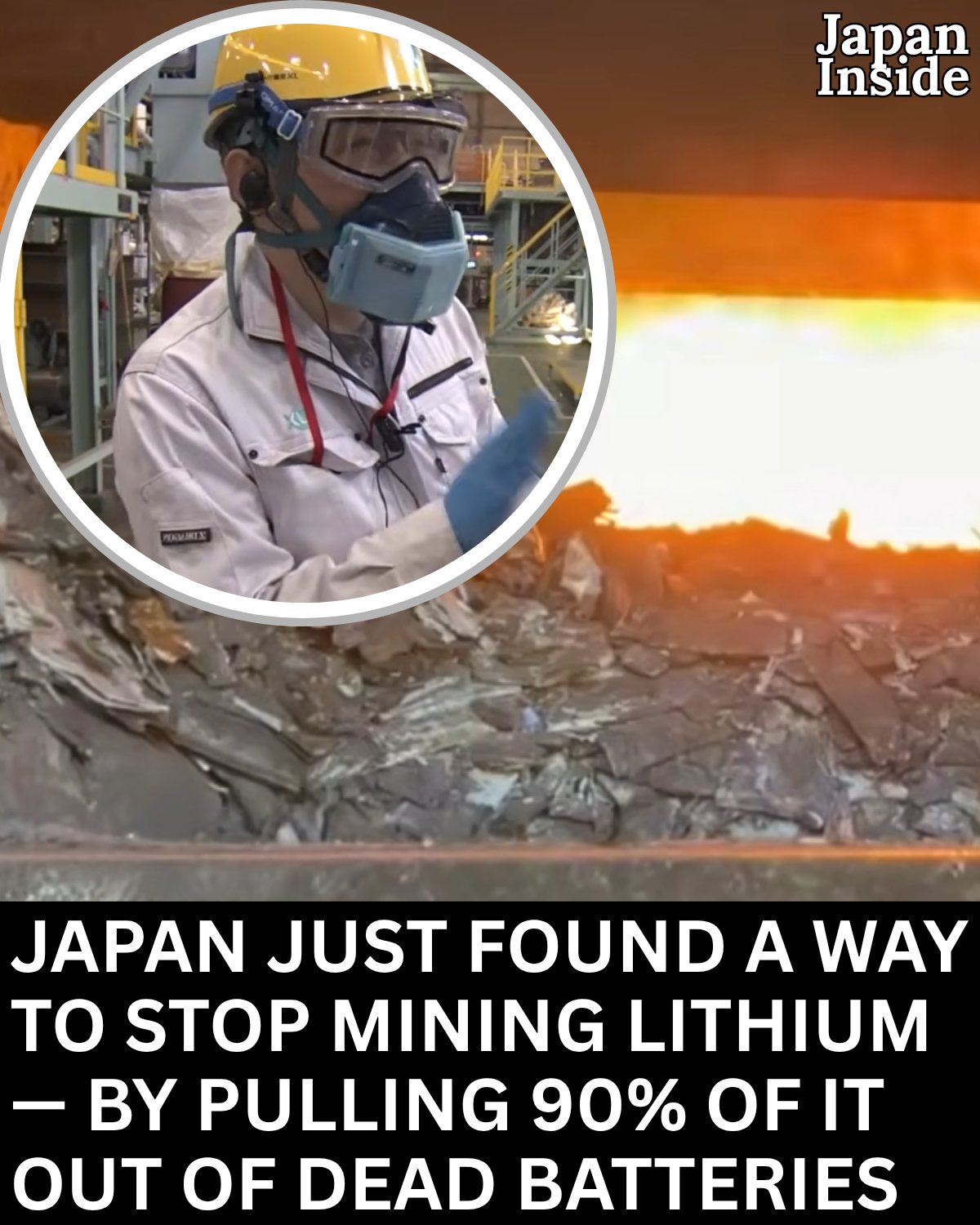 Japan just turned dead batteries into a lithium mine. And the