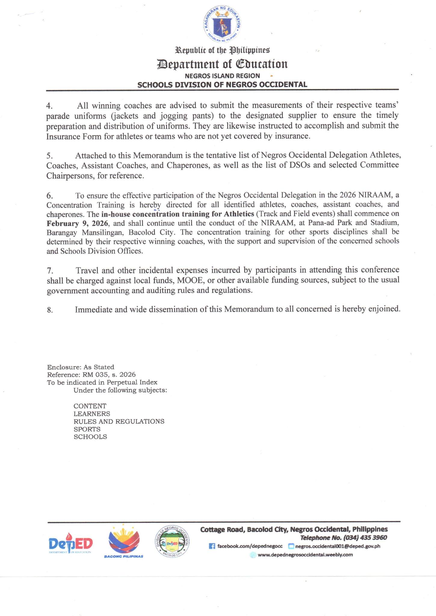 DEPED - PRESS RELEASE: 