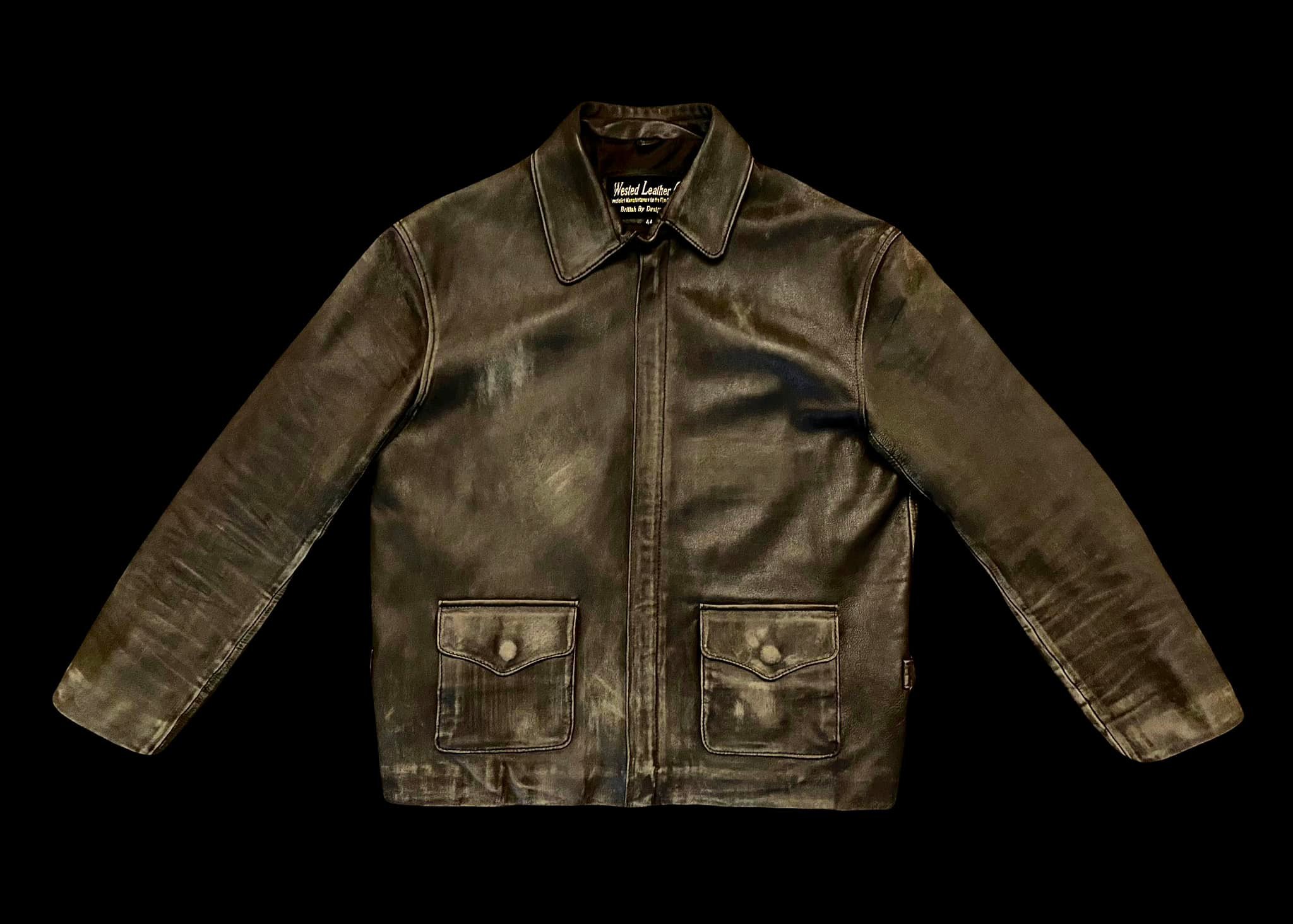 Veste En Cuir Raiders Custom Wested Leather - Taille 40, Marron, Style Bomber, Neuve Avec étiquettes