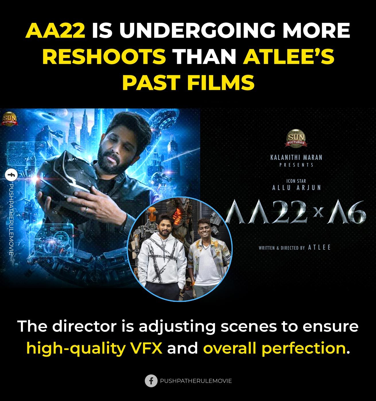 Pushpa - Atlee is reportedly doing more reshoots for AA22... | Facebook