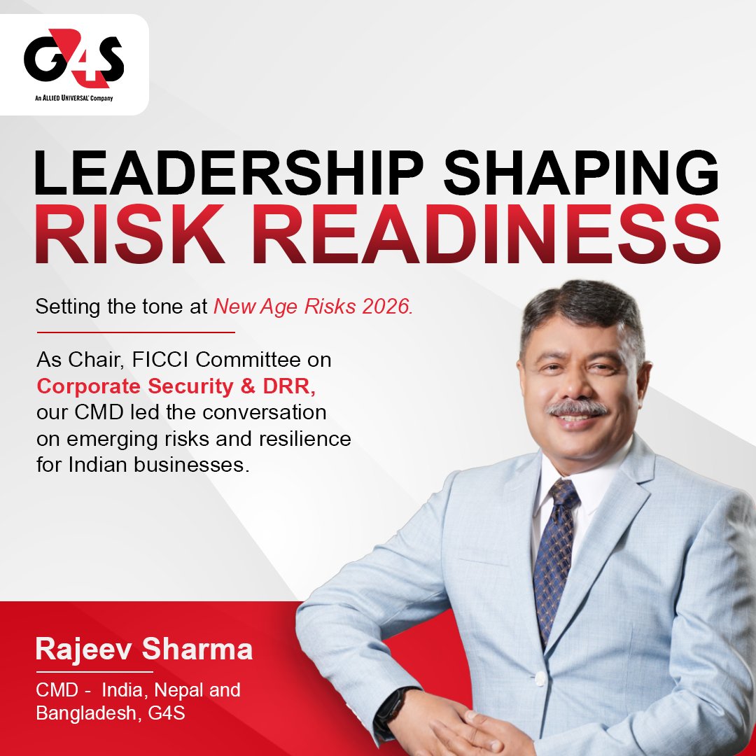 G4S - Leadership Shaping Risk Readiness. At New Age Risks 2026, our CMD ...