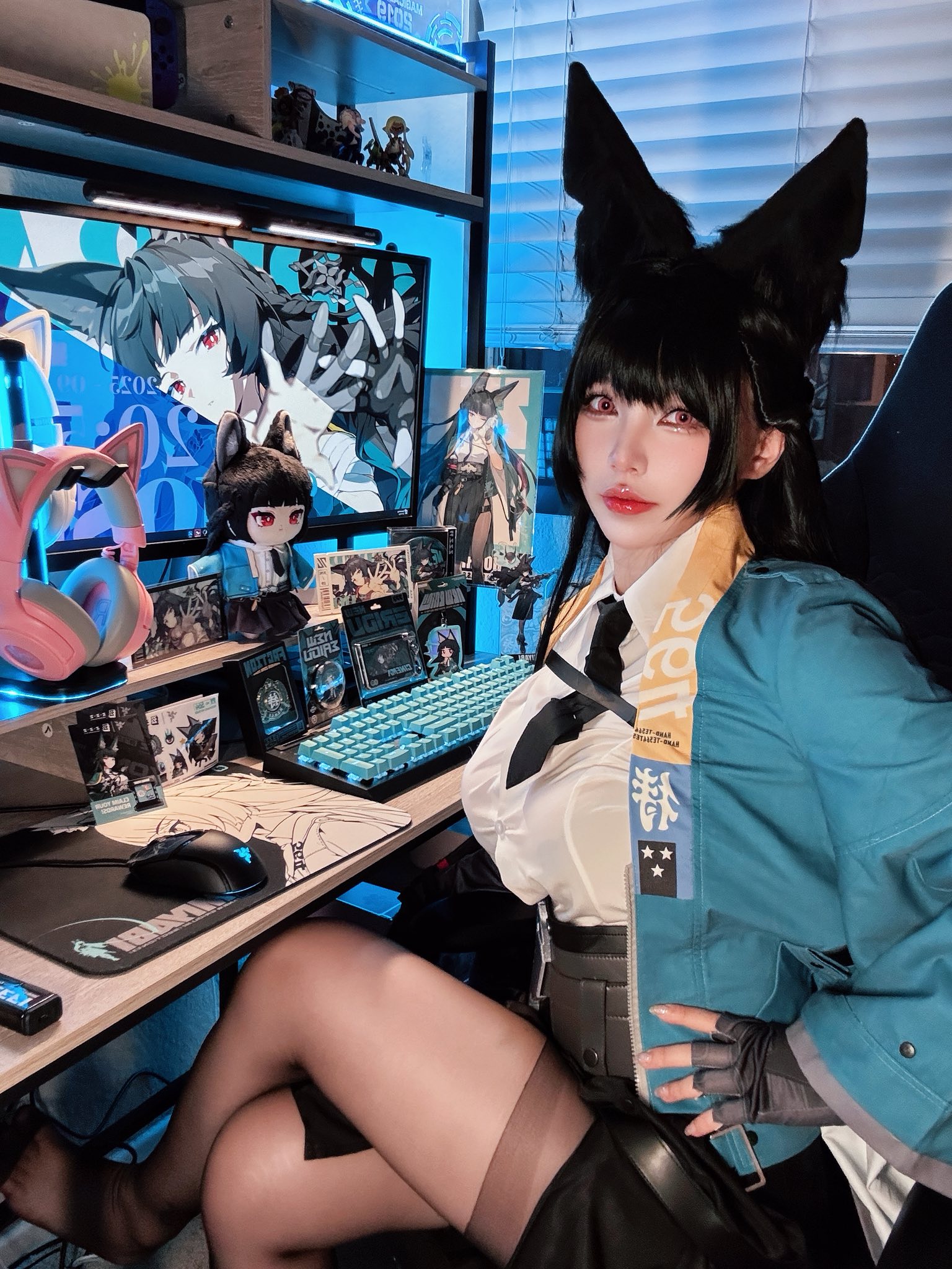 Rakukoo - 洛洛子 - 💚🦊 Razer x Miyabi collab set!! So excited... | Facebook