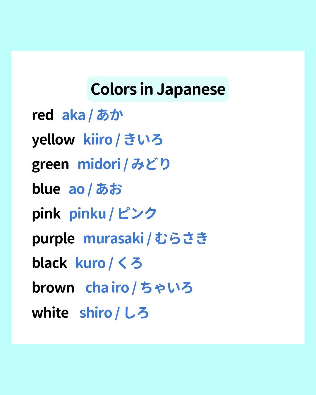 Let's practice Japanese together! Do... - Blue House Okinawa | Facebook