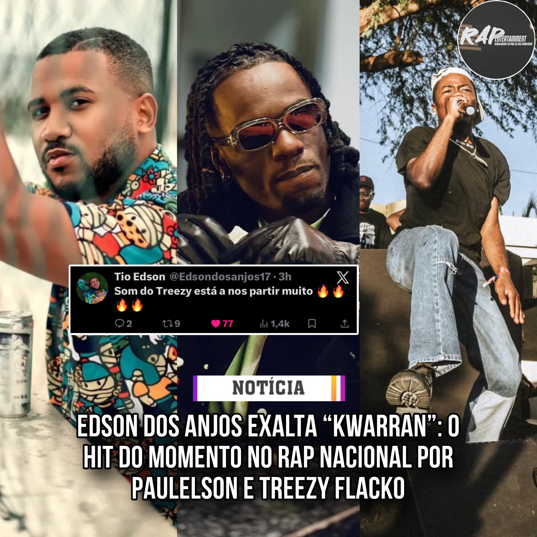 Rap - O rapper Tio Edson, usou o seu X para declarar que “KWARRAN” está ...