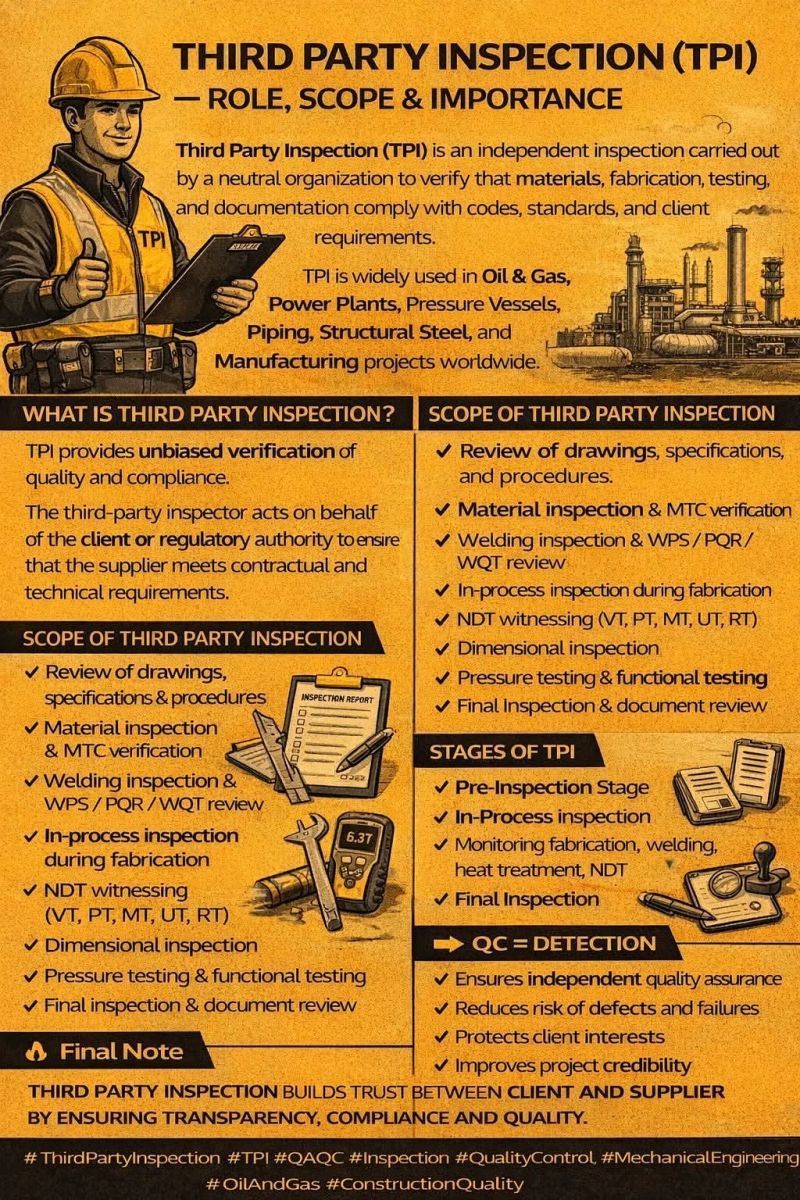 🔍 Third Party Inspection (TPI)... - Welding Fabrication World | Facebook