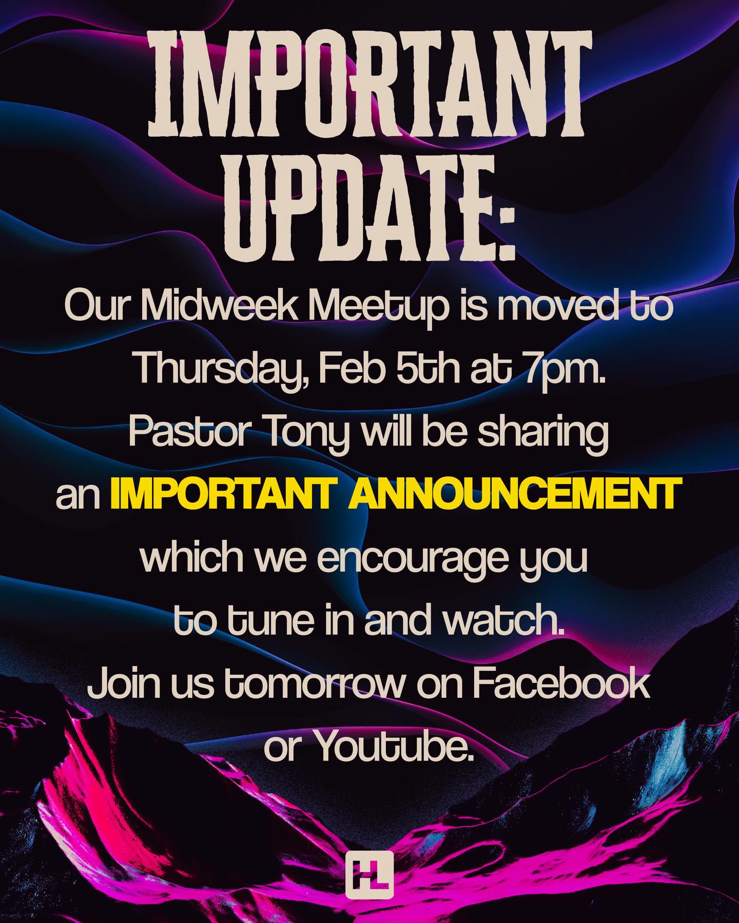 Hope and Life - 🚨 IMPORTANT UPDATE 🚨 Midweek Meetup is now... | Facebook