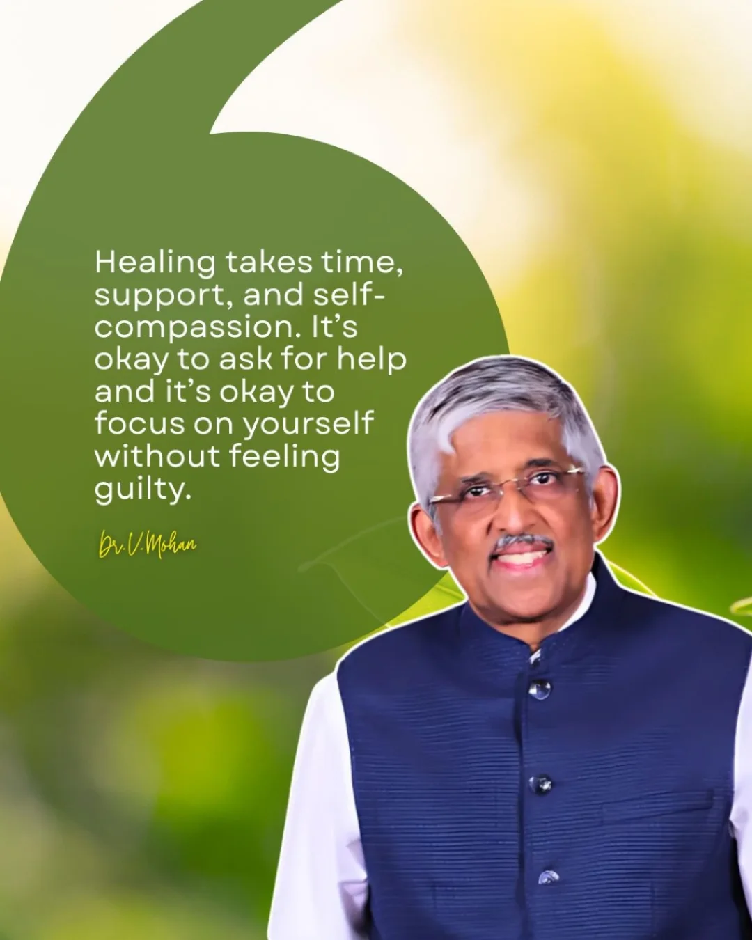 Dr V Mohan - Seeking support from loved ones or... | Facebook