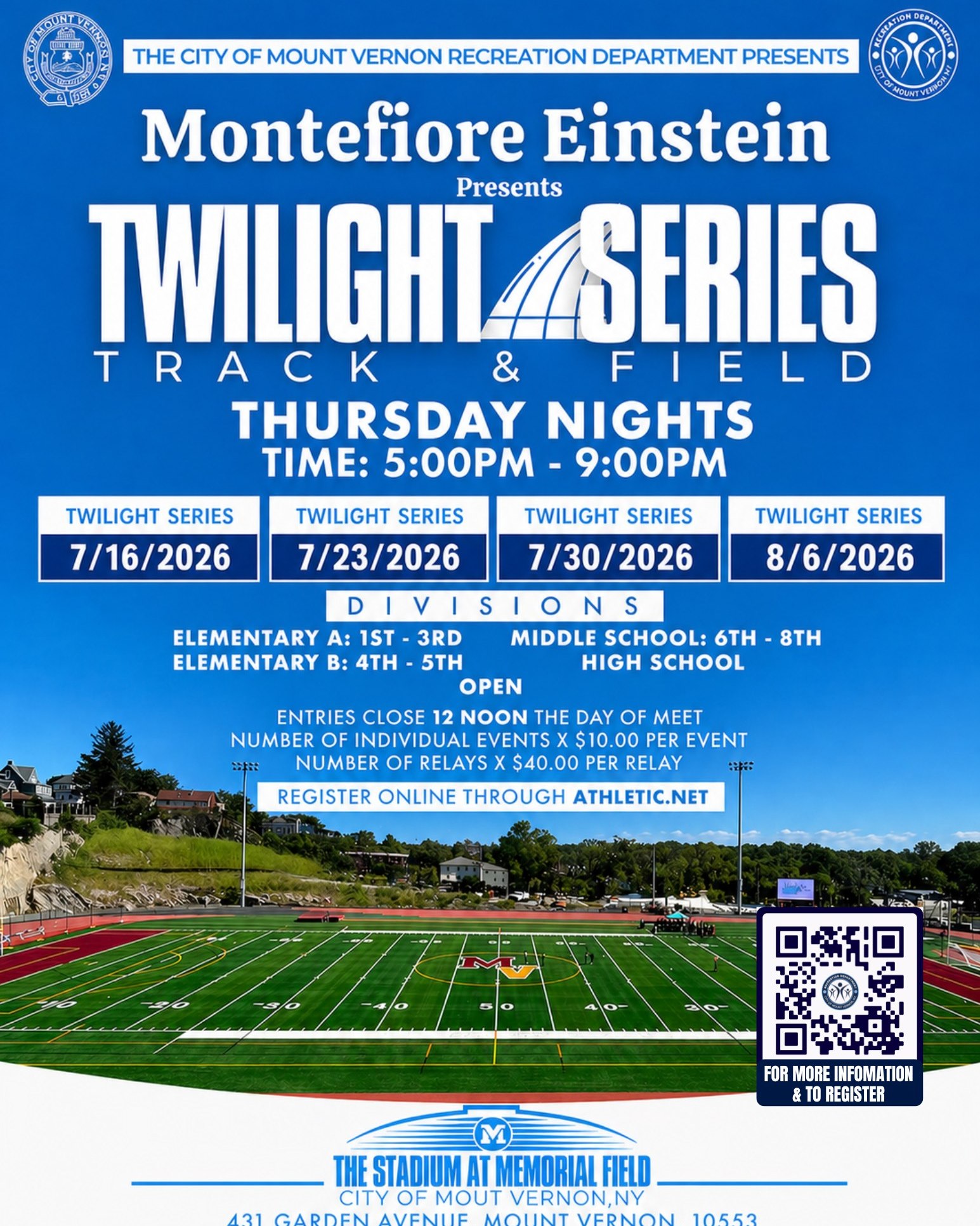 Twilight series track and field meets in Mount Vernon