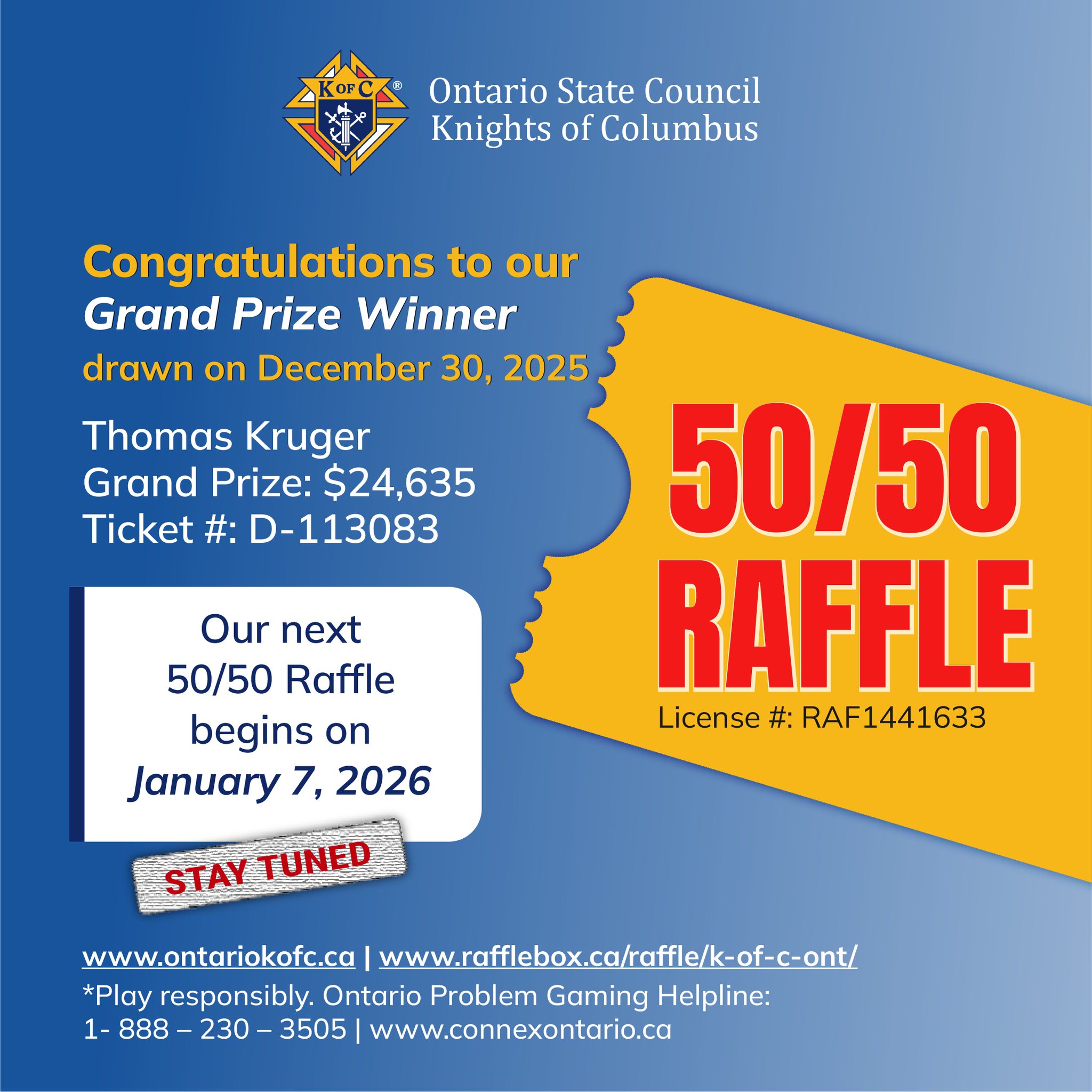🎉... - Knights of Columbus Ontario State Council | Facebook