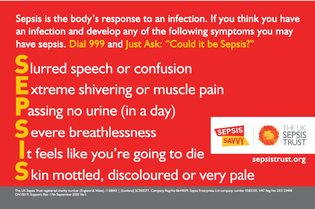 Premier - 🚨 Know the signs of Sepsis: It Could Save a Life 🚨 Sepsis is ...