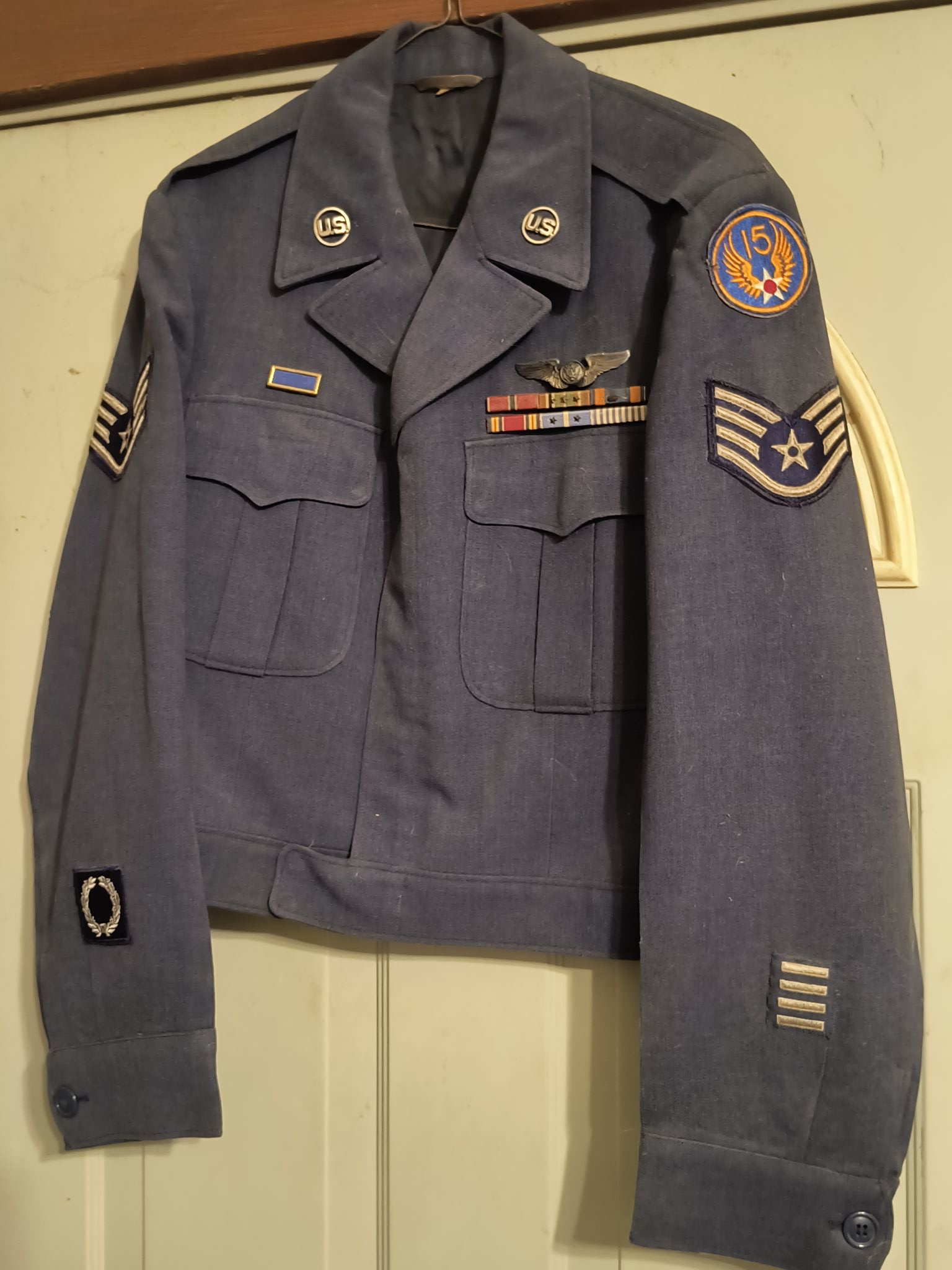Early Air Force Ike Jacket with 15th Air Force Patch