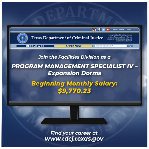 Texas - TDCJ is hiring a Program Management Specialist IV in Huntsville ...