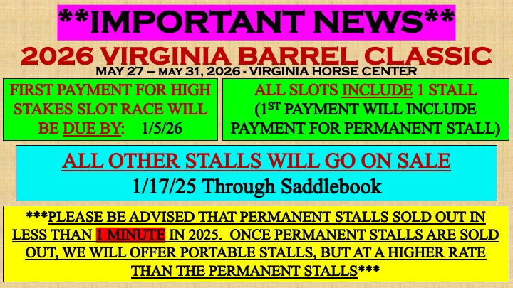 Virginia Barrel Classic added a... - Virginia Barrel Classic