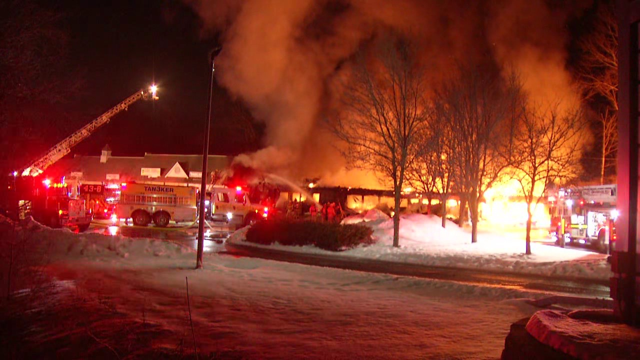 WTEN - Multiple fire crews are battling a fully engulfed... | Facebook