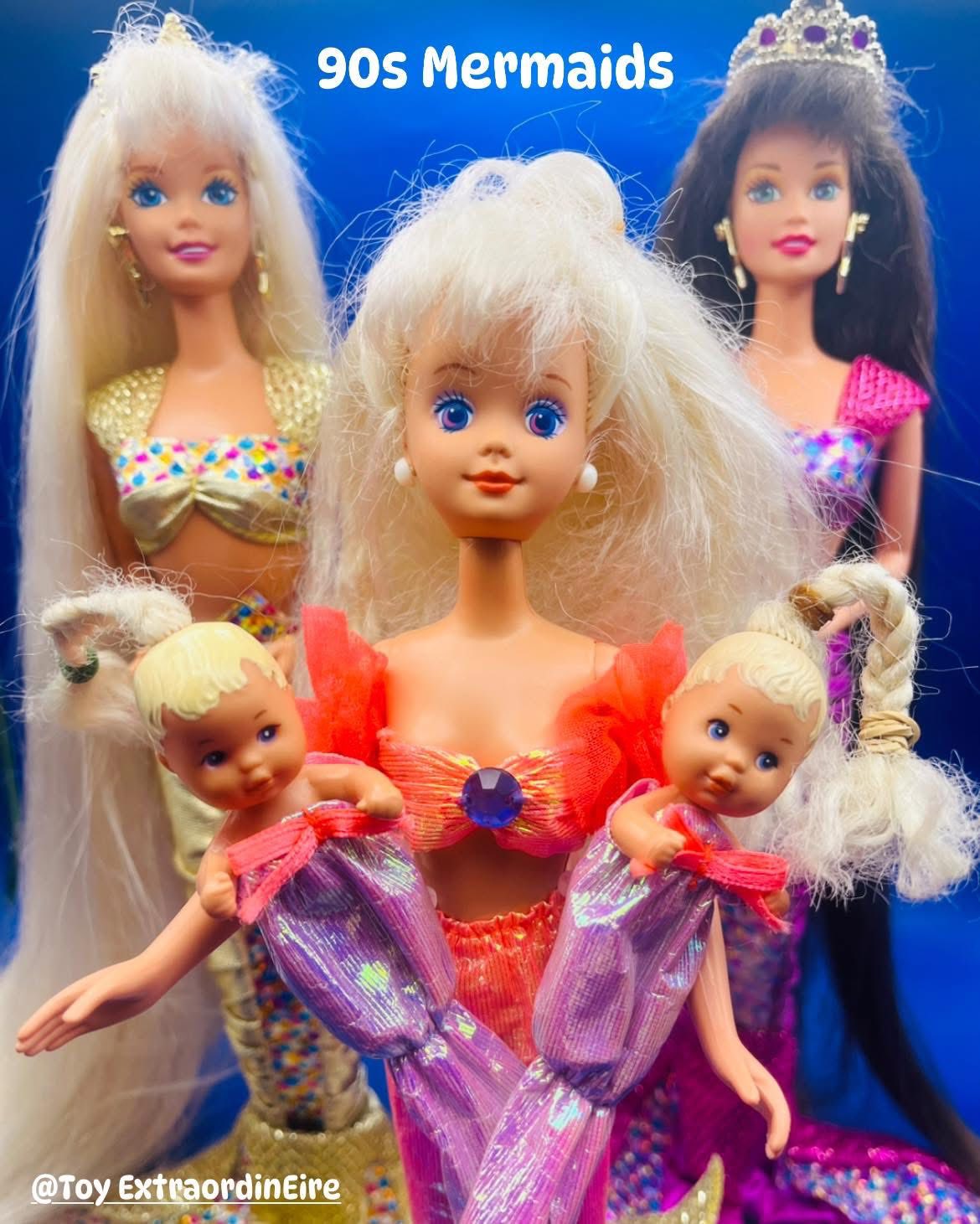 Poupée Skipper Sirène Mattel 1993 - Vintage - Orange - Mermaid And The Sea Twins