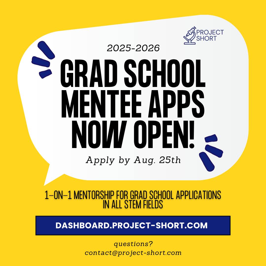 Project SHORT - Mentee apps are NOW OPEN for the 2025-2026... | Facebook