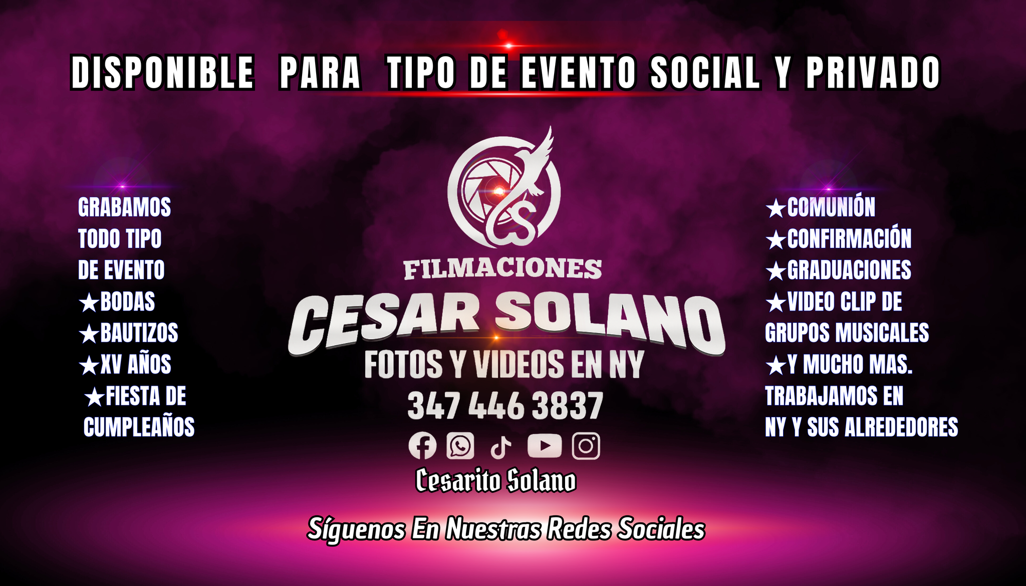 Filmaciónes Cesar Solano | New York NY