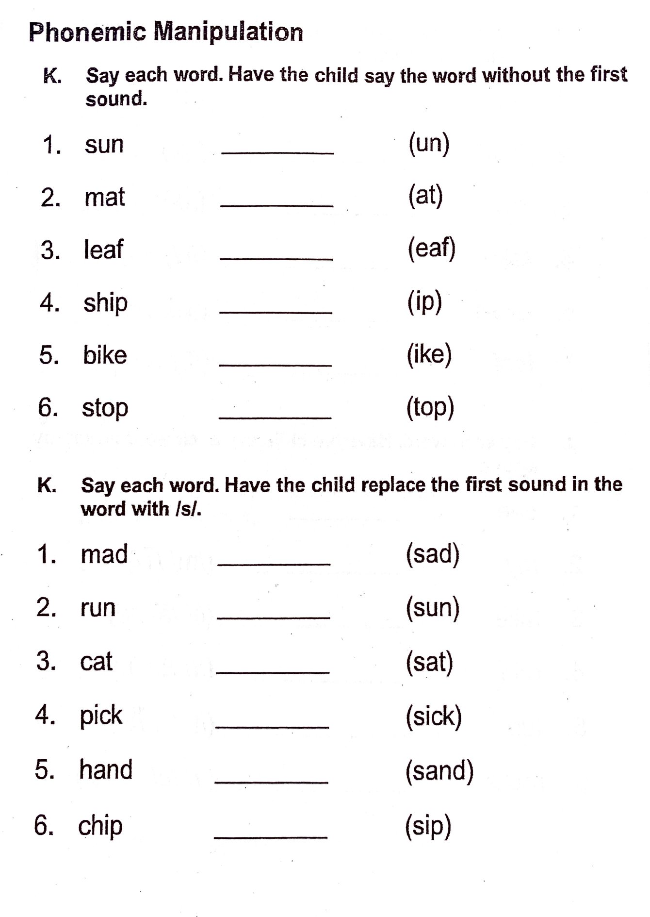 Phoneme manipulation activity. An... - The Learning Room