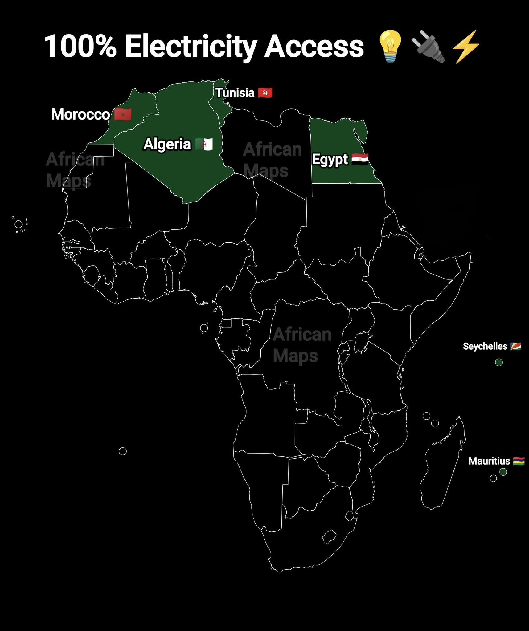 Only these 6 African countries have 100% electricity access from