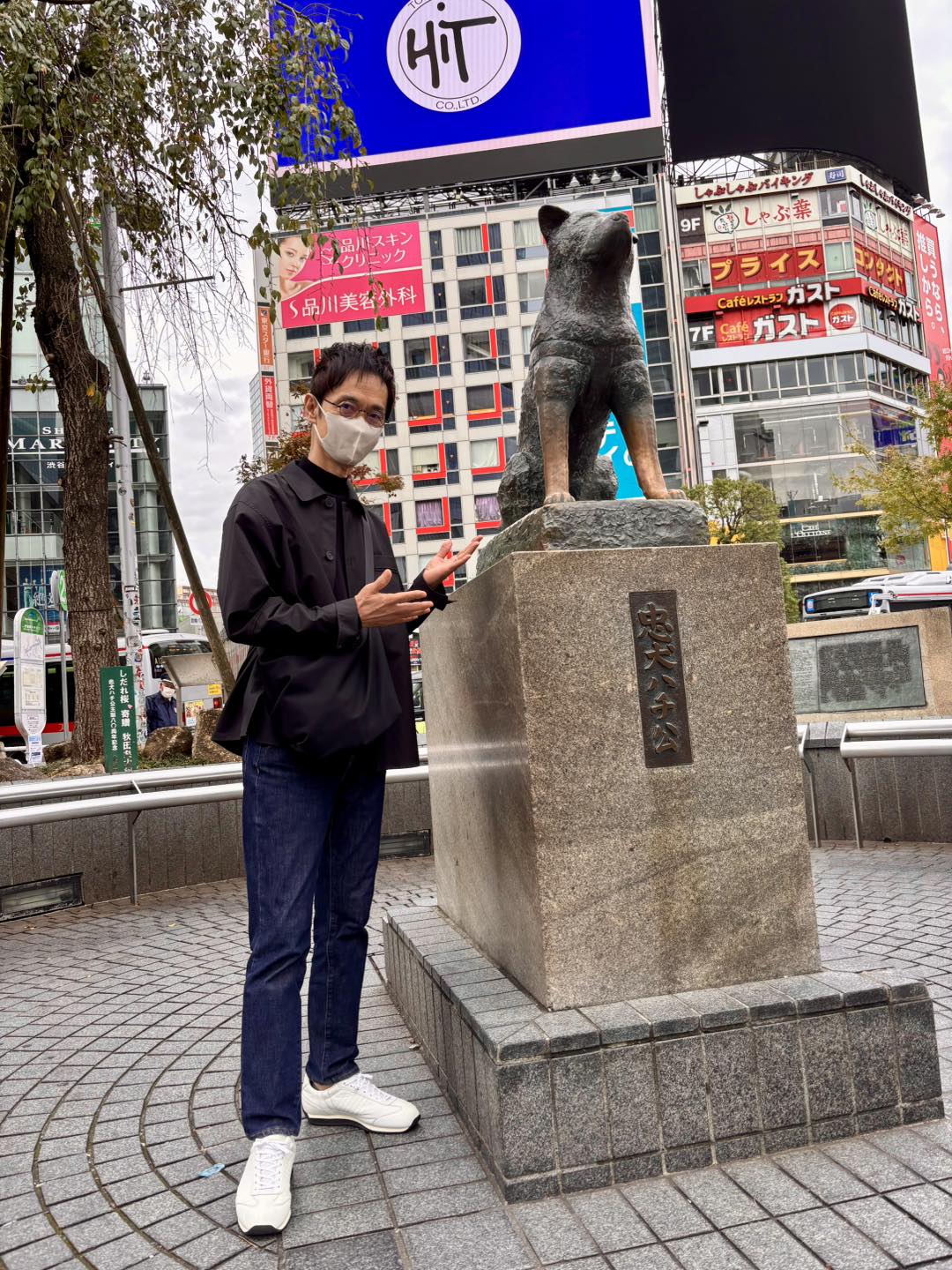 Doko ni iko Hachiko 早朝で誰もいなかったので😊健診で身長2ミリ伸び