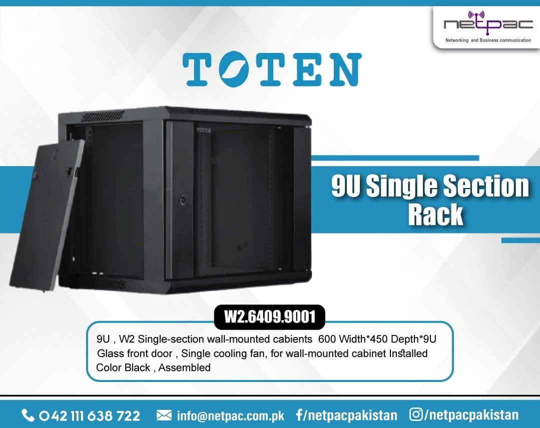 Netpac - Toten 9U Single Section Rack W2.6409.9001 👉 9U...