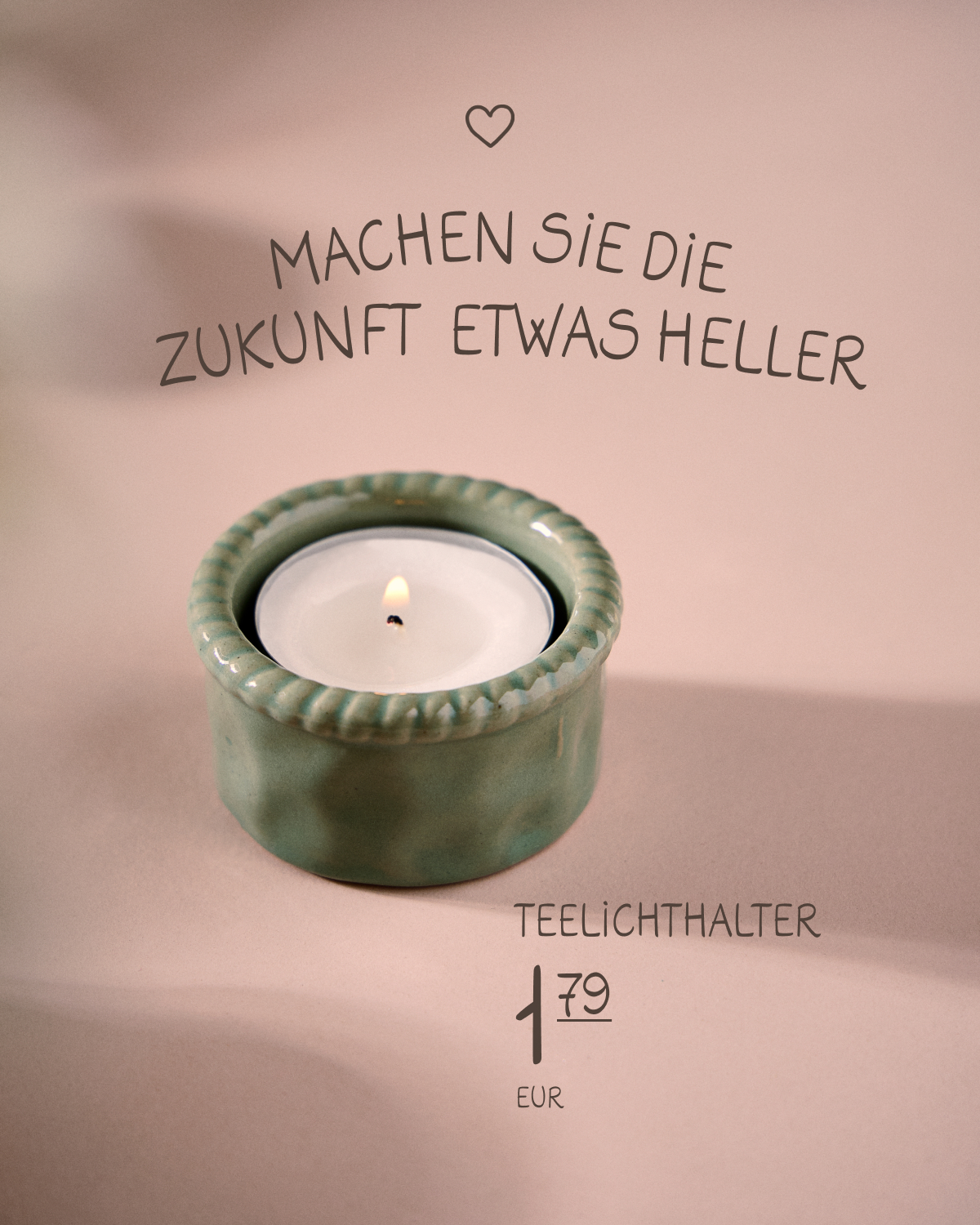 Geben Sie Ihren Teelichtern ein hübsches Zuhause und schaffen Sie mit wenig Geld eine wunderbare Atmosphäre. „Nichts schafft so viel Hygge wie Kerzenlicht“, sagt Anna gerne. Keramik-Teelichthalter