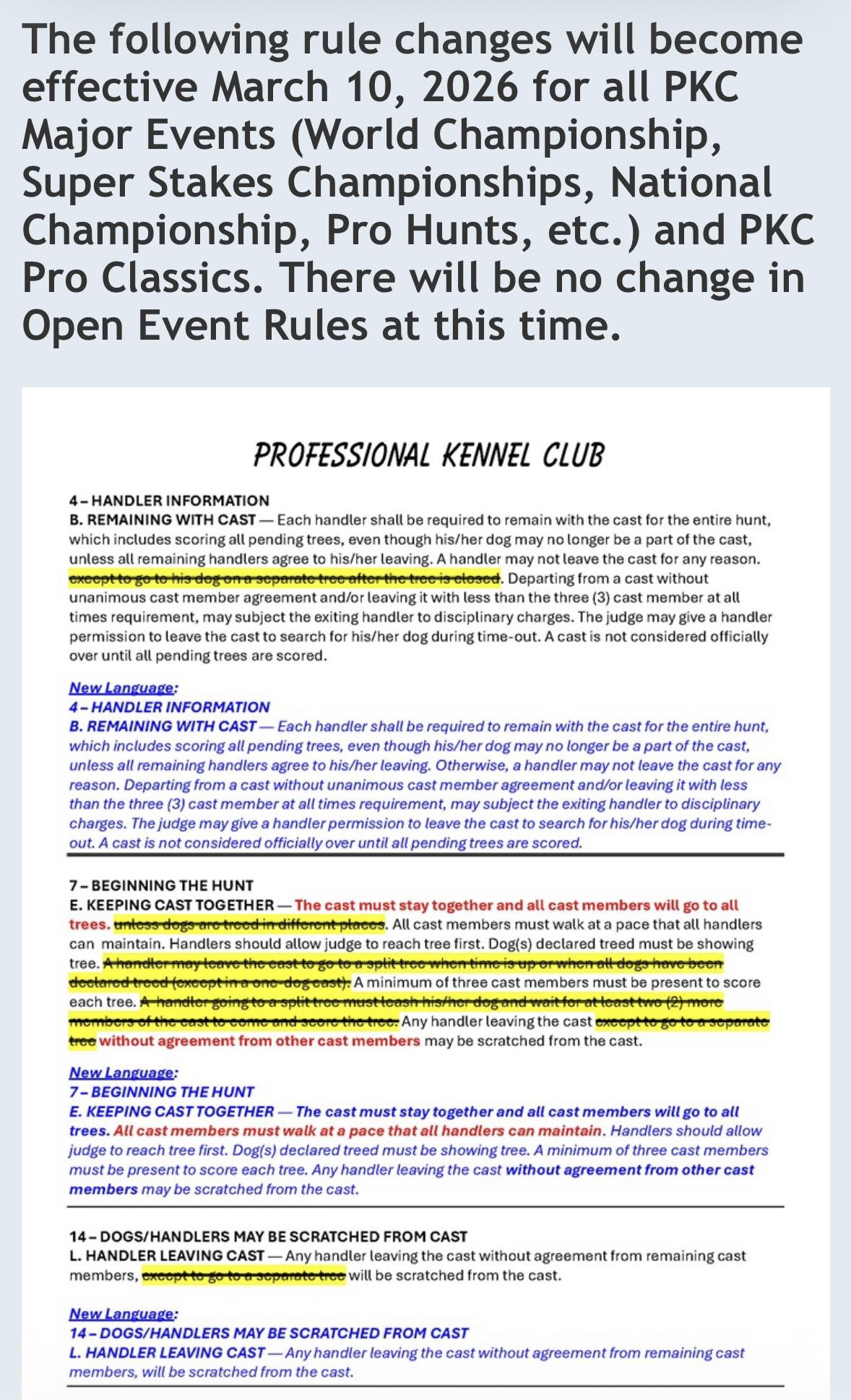 Professional - Hunt Rules Changes Effective March 10, 2026!! | Facebook