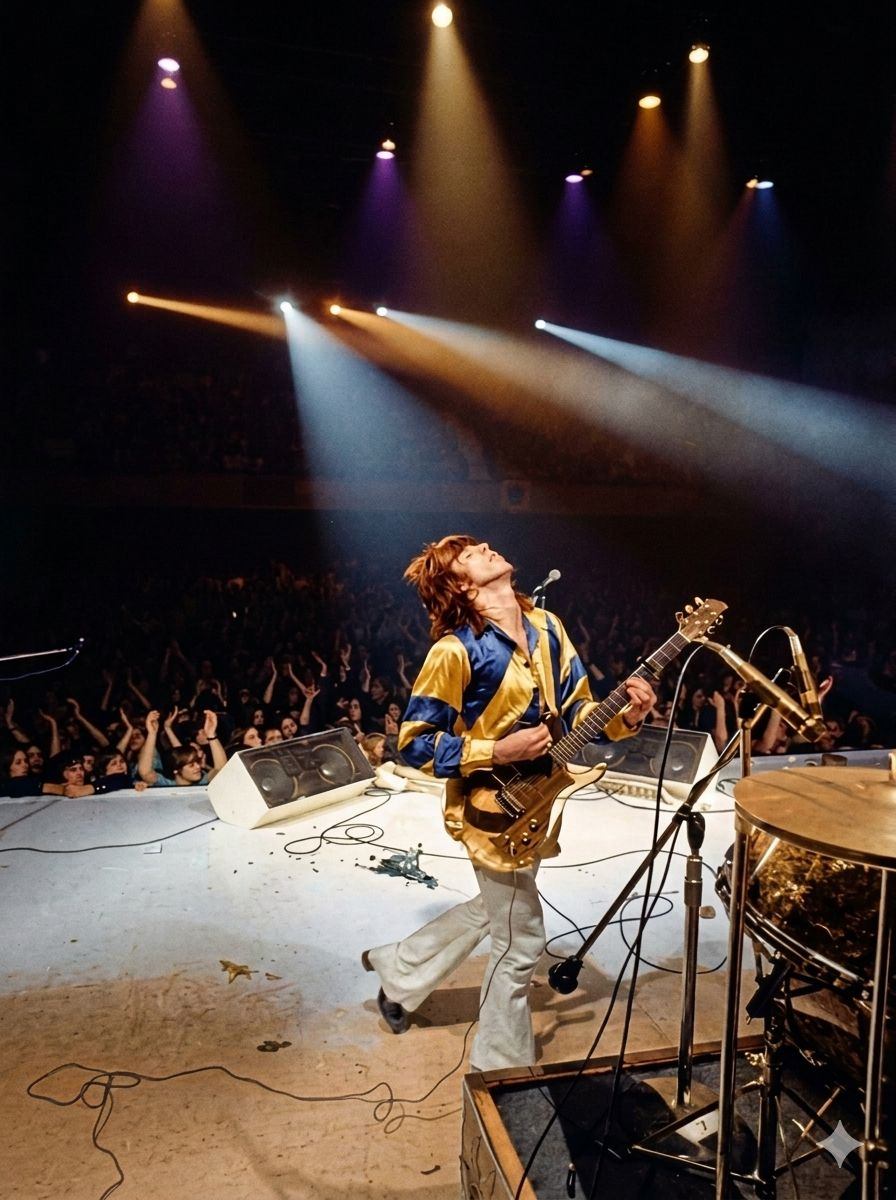Keith Richards working his way through the '72 STP tour. Brilliant.