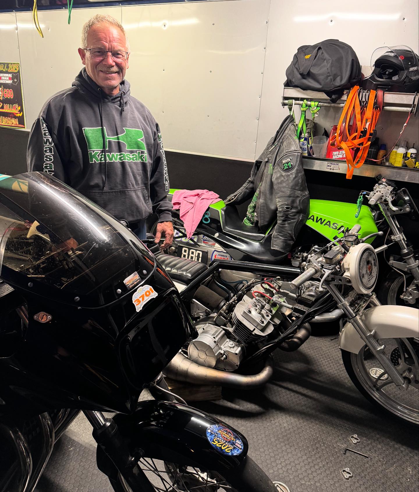 Let's see your motorcycle collection! “Bad” Thad has two Kawasaki