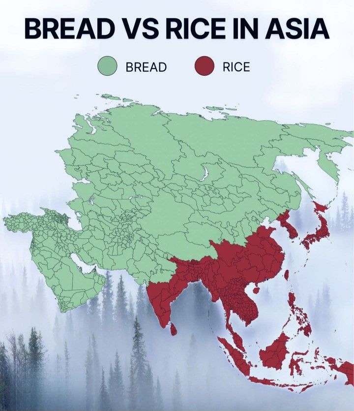 How its Works | This visual map of Asia shows a cultural divide in ...