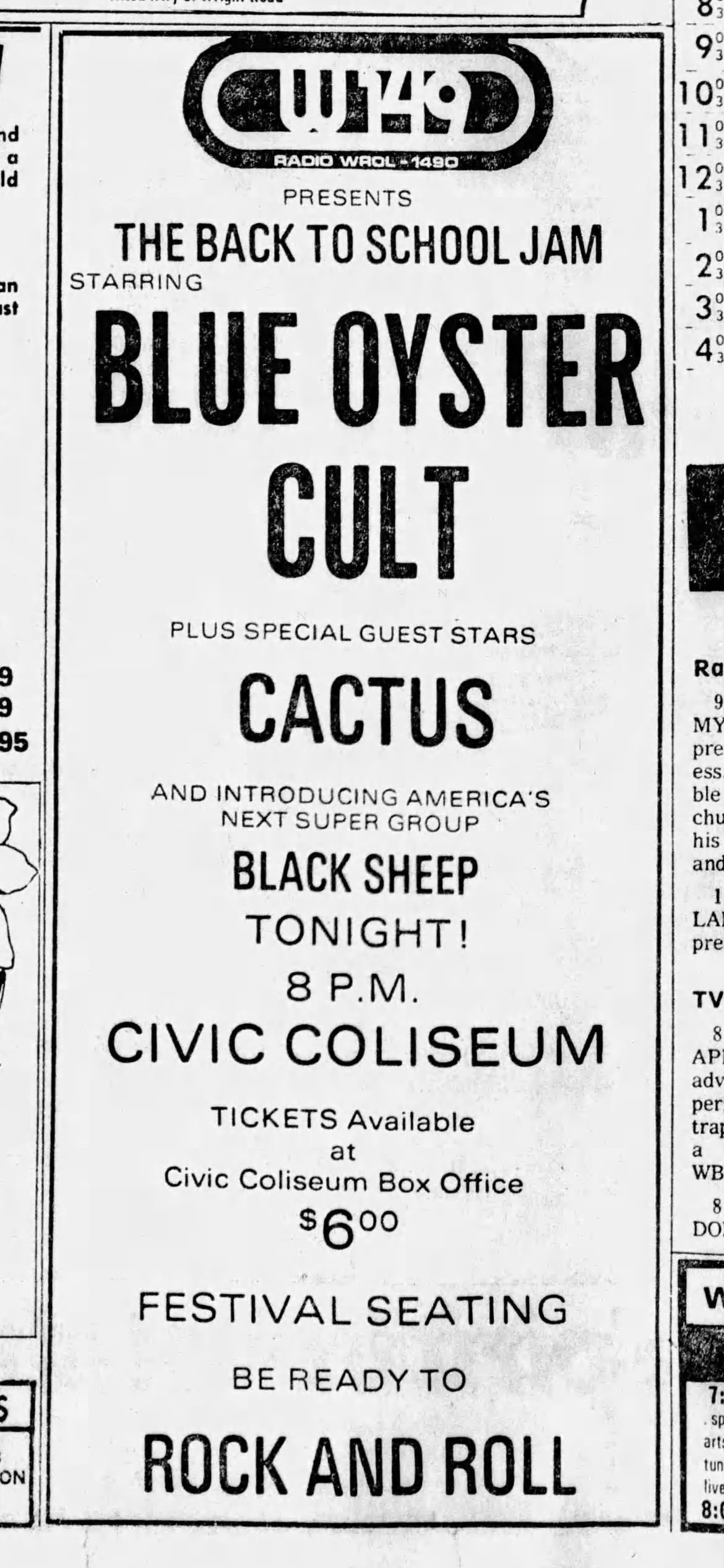 On this date in 1974: The Blue Oyster Cult were the featured