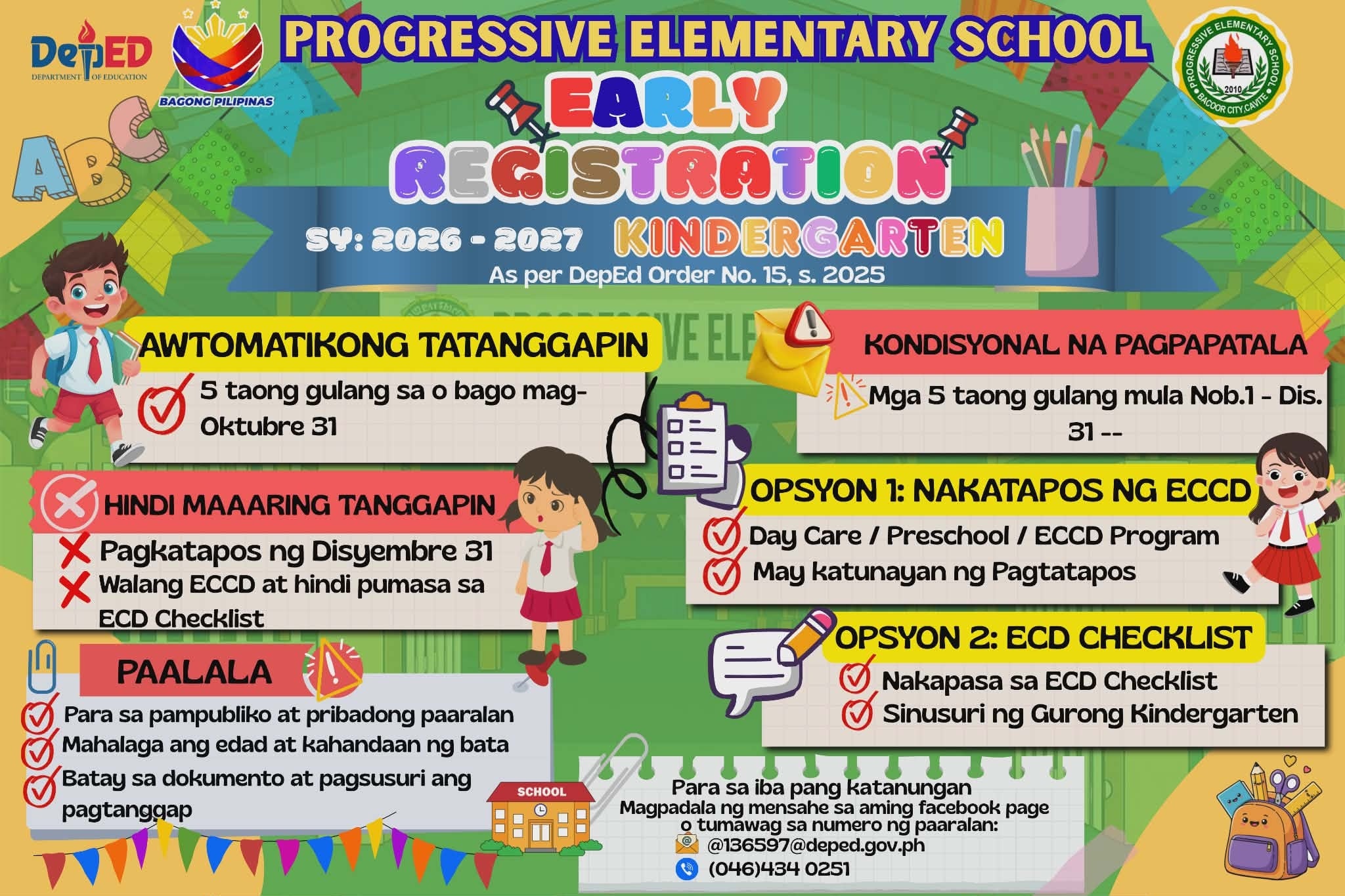 DepEd - 📣 EARLY REGISTRATION PARA SA KINDERGARTEN | SY 2026–2027 📣 ...