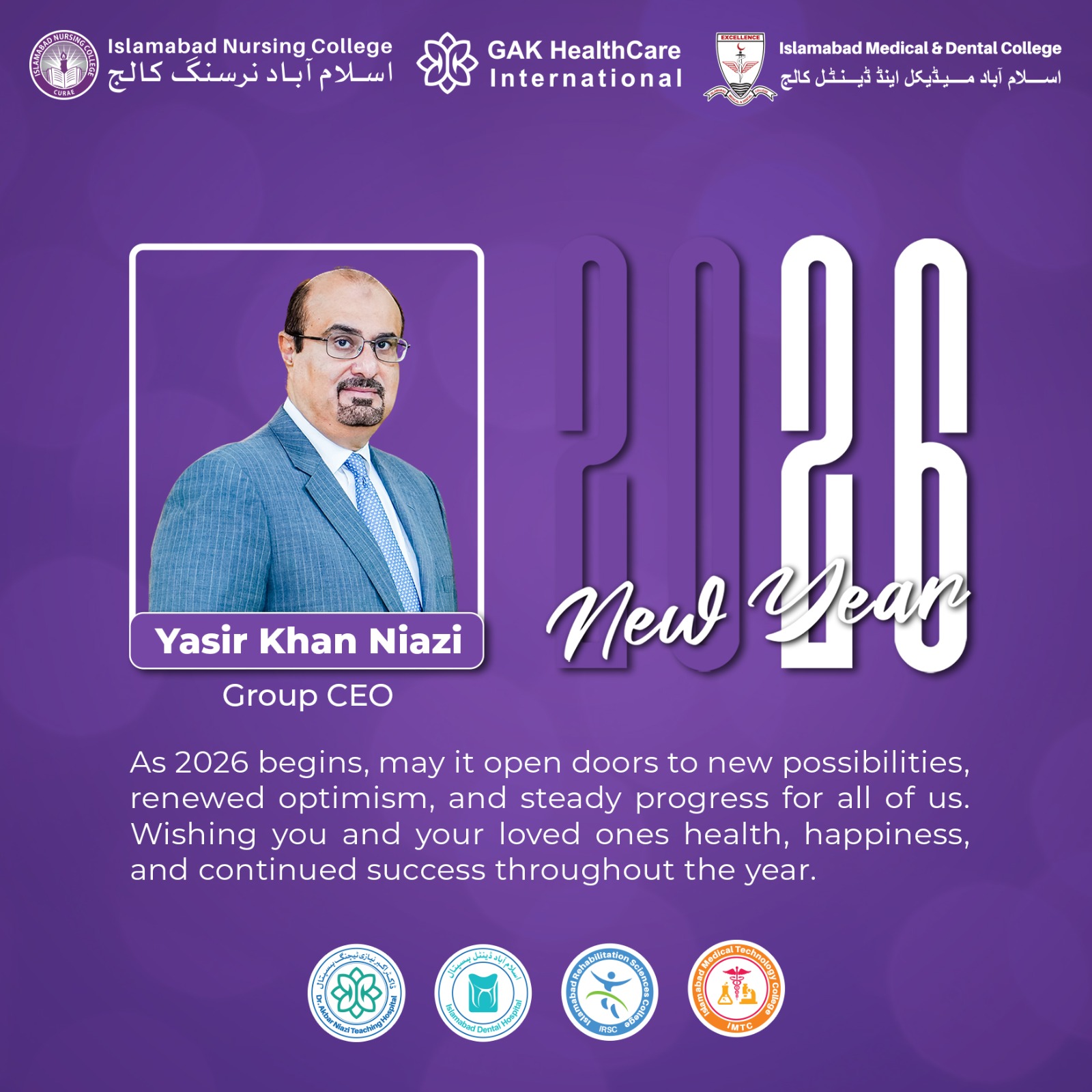 Islamabad - As 2026 begins, Mr. Yasir Khan Niazi, Group CEO of GAK ...