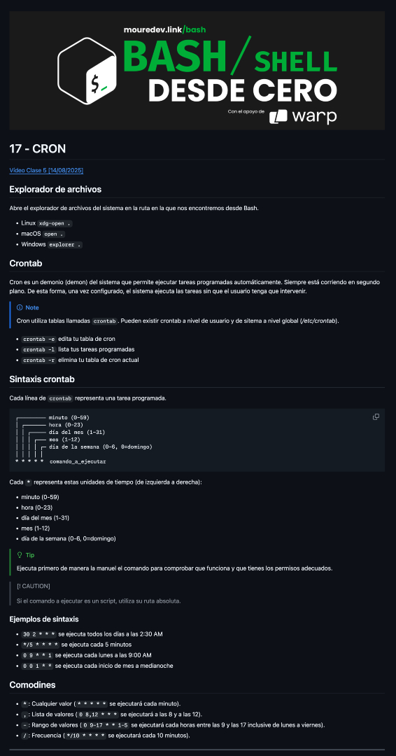 Brais Moure - Ya está finalizado el curso de Bash,... | Facebook