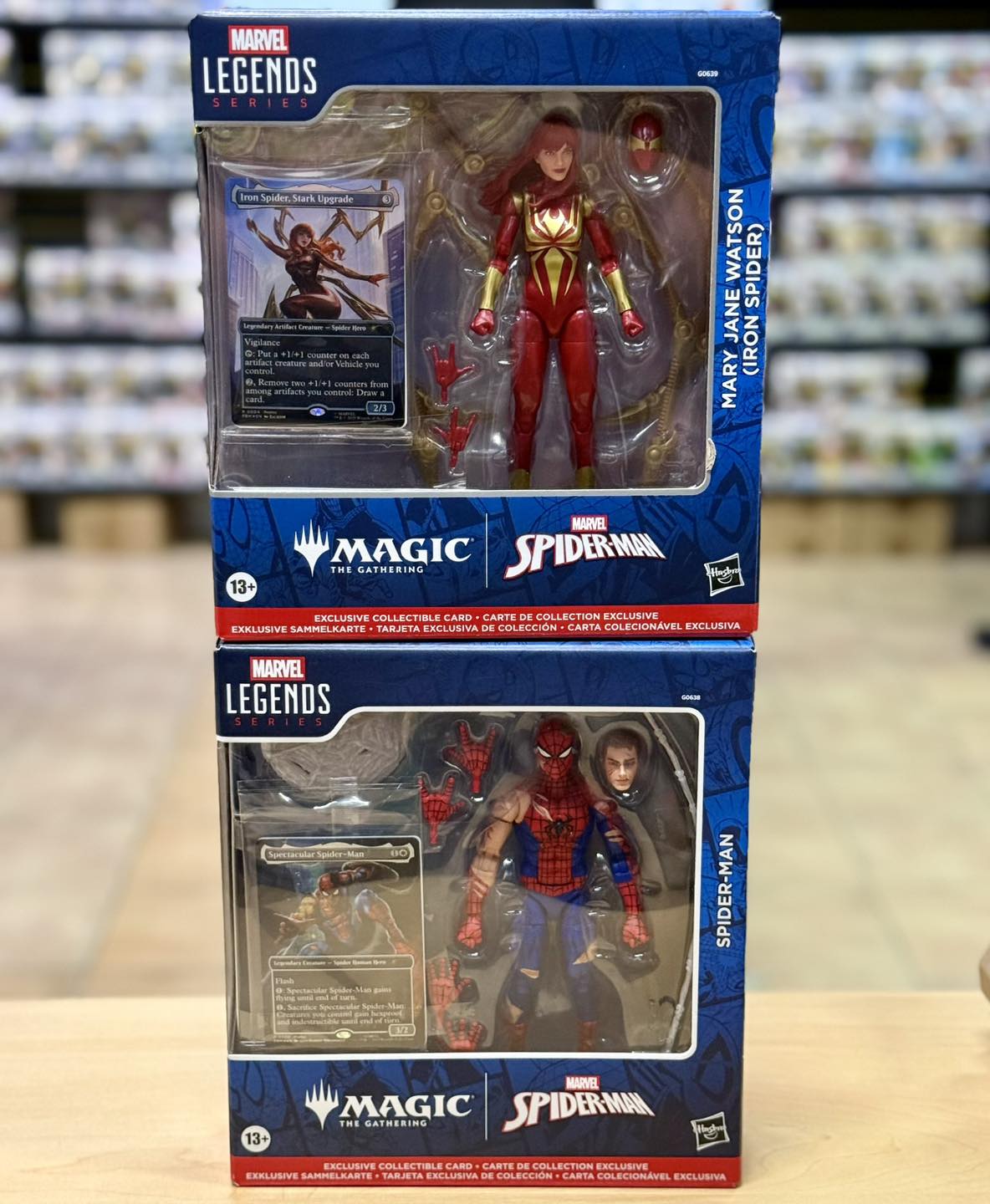 spider man figures with mtg cards Marvel Legends Series Magic: The Gathering Mary Jane Watson (Iron Spider), 6-Inch Spider-Man Action Figure & Exclusive Foil Collectible Card Game Trading Card : Toys & Games This 15 cm scale Spider MTG x Spider-Man Marvel Legends!