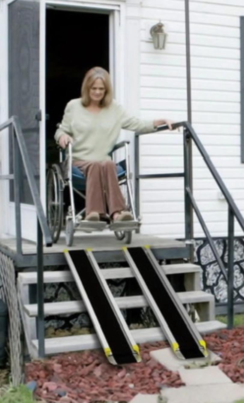 Steven - Installed this wheel chair ramp for this sweet lady today ...