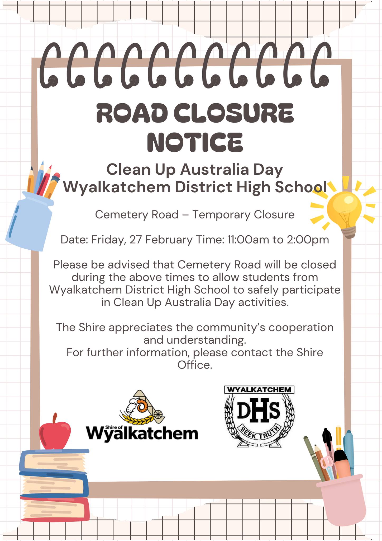 Shire - 🚧 ROAD AND RUBBISH TIP TEMPORARY CLOSURE NOTICE 🚧 Clean Up ...