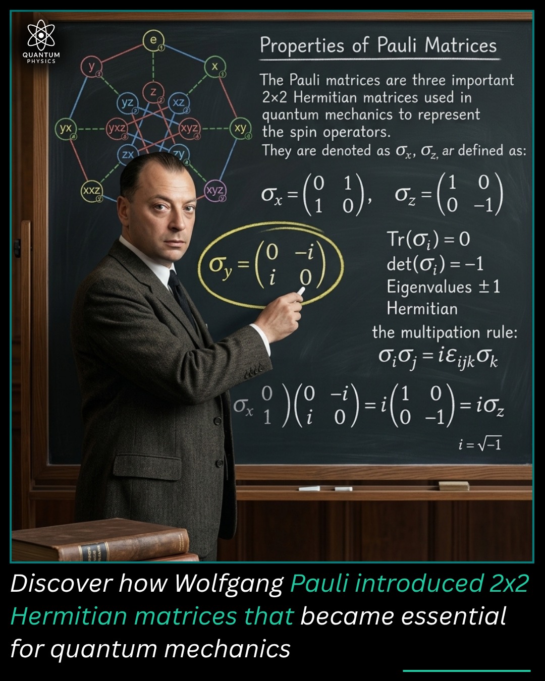 Wolfgang Pauli, a pioneer of quantum mechanics, introduced the