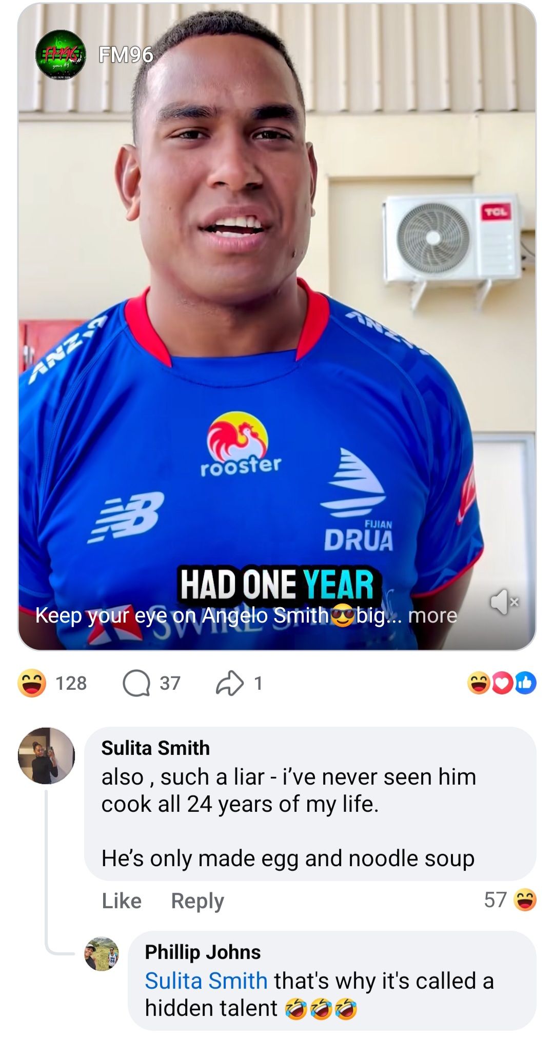 Legend - New Fijian Drua signing Angelo Smith's younger sister in the ...