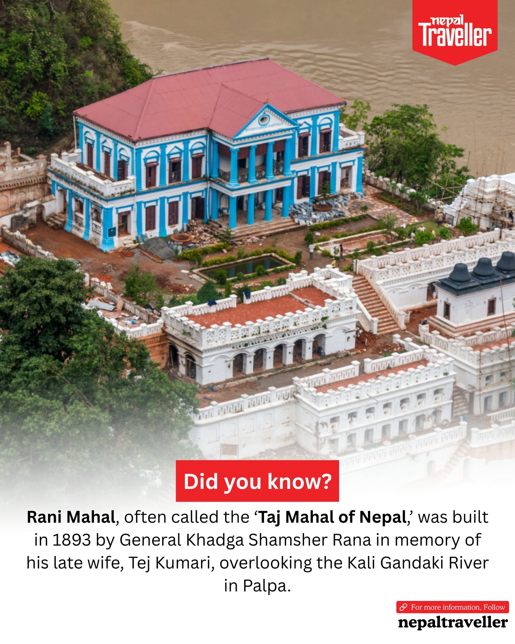 Nepal - Rani Mahal, often called the ‘Taj Mahal of Nepal,’ was built in ...