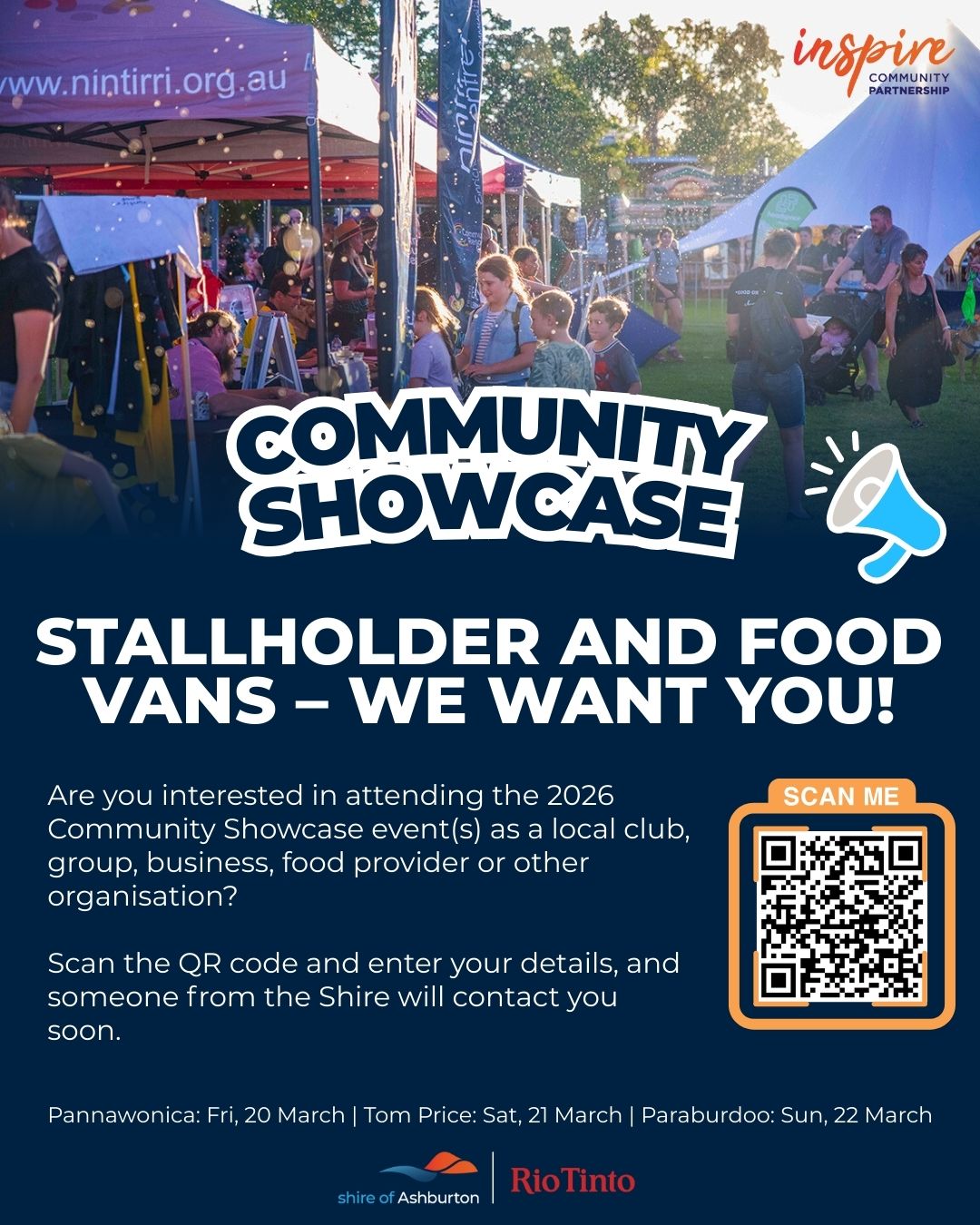 ⚠️ FORM CLOSES TODAY Stallholders... - Shire of Ashburton | Facebook
