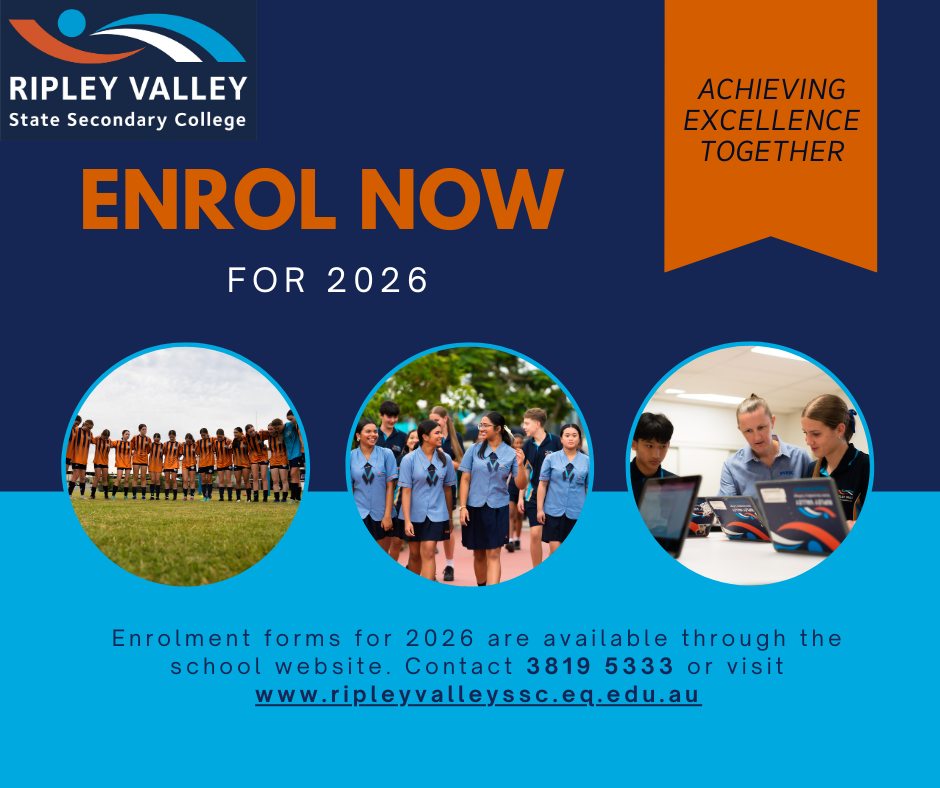 Ripley - 📢 Enrol Now for 2026! 📢 Is your child starting high school in ...