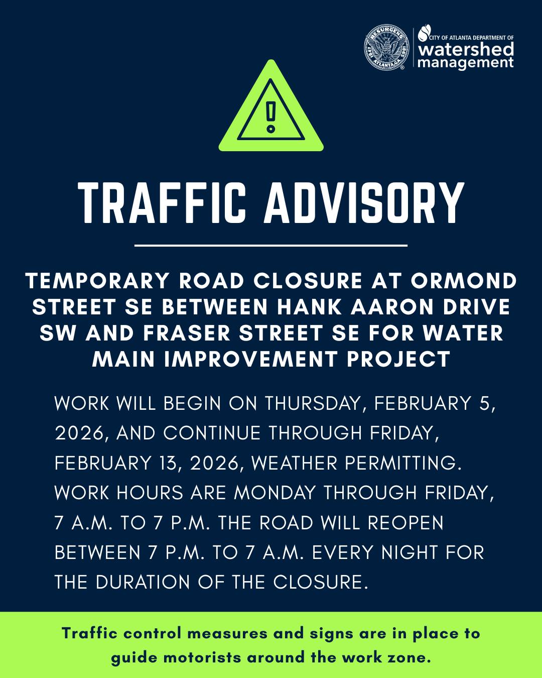 Temporary... - Atlanta Department of Watershed Management | Facebook