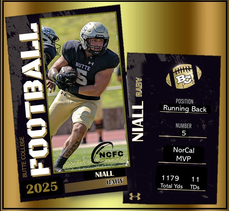 Butte - RB Niall Raby is your NorCal Conference Offensive MVP! Congrats ...